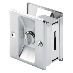 2.5 in. L Satin Nickel Silver Brass Pocket Door Pull