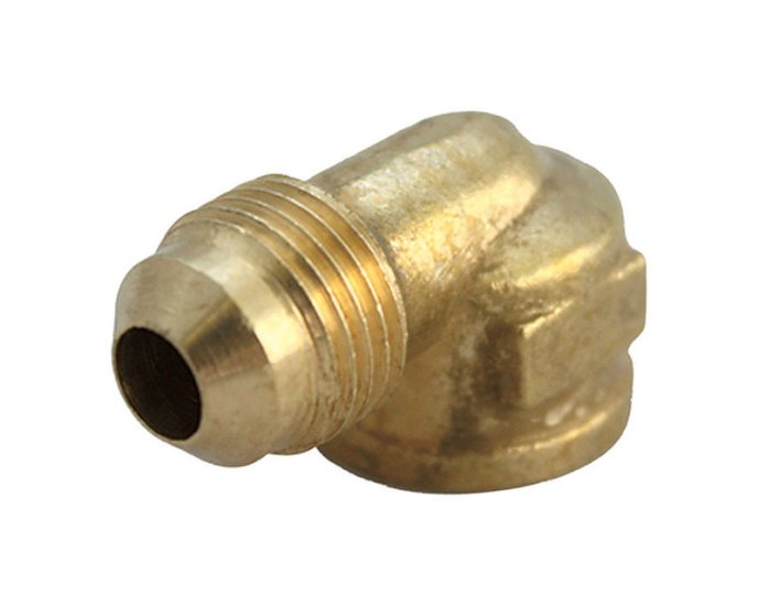 1/4 in. Flare x 1/8 in. Dia. FPT Brass 90 Degree Elbow