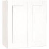 Shaker Satin White Assembled Wall Cabinet 27 x 30 x 12