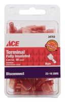 Insulated Wire Male Disconnect Red 50 pk