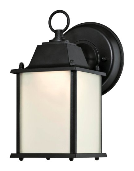 Black Textured Switch LED Lantern Fixture