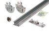 Galvanized Steel By-Pass Door Hardware Set 48 in.