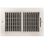 TRUAIRE 2-WAY STEEL WALL / CEILING REGISTER, 10 IN. X 6 IN., WHI