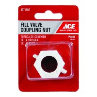 Fill Valve Coupling Nut White Plastic