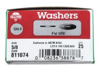 Hot Dipped Galvanized Steel 5/8 in. USS Flat Washer 25 p