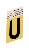 1-1/2 in. Black Aluminum Self-Adhesive Letter U 1 pc.