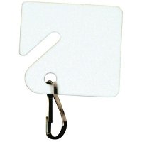 Slotted Key Tag with Snap Rings in White 20pk