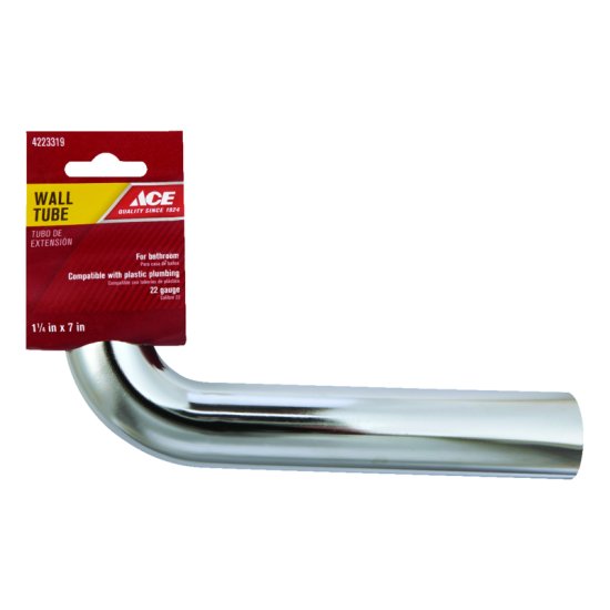 1-1/4 in. Dia. x 7 in. L Brass Wall Bend