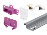 (image for) 22 in. L Plastic Center Guide Drawer Guide Roller Assembly 1 pk