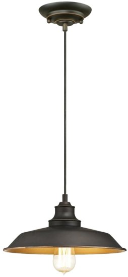 (image for) Iron Hill Oil Rubbed Bronze 1 lights Pendant Light