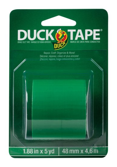 1.88 in. W x 5 yd. L Green Solid Duct Tape