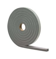 Gray Vinyl and Foam Weather Stripping Tape For Doors 17 ft.