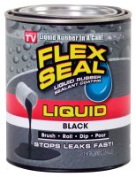 Satin Black Liquid Rubber Sealant Coating 1 pt.