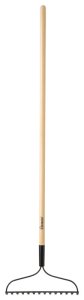 54 in. L x 14 in. W Steel Bow Rake Wood