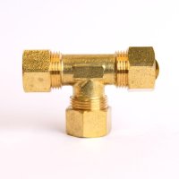 (image for)  5/8 in. Compression X 5/8 in. D Compression Yellow Brass Tee