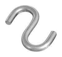 National Hardware Silver Stainless Steel 1-1/2 in. L Open S-Hook