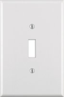 White 1 gang Thermoset Plastic Toggle Wall Plate 1 pk Jumbo