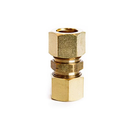(image for)  1/2 in. Compression X 1/2 in. D Compression Yellow Brass Union