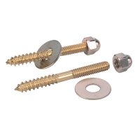 1/4 in. x 2-1/2 in. Toilet Screws Brass Plated