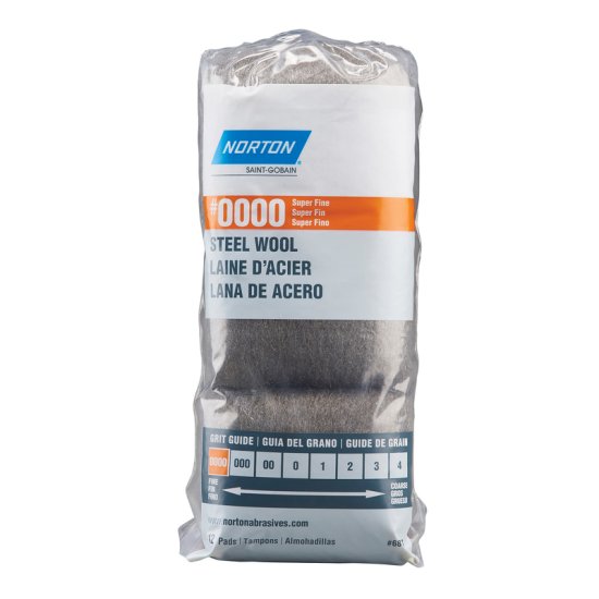 0000 Grade Super Fine Steel Wool Pad 12 pk