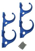 (image for) 4pc Blue Plastic Pole Hose Holder Set