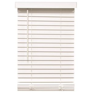 39 in. W x 72 L White 2 in. Faux Wood Blind