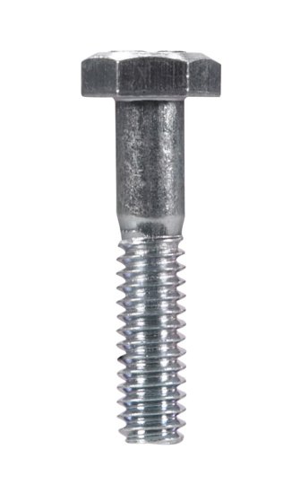 1/4 in. Dia. x 1-1/4 in. L Zinc Plated Steel Hex Bolt 10