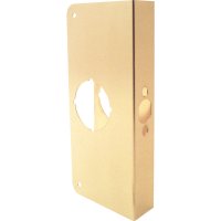 9 in. H x 3.875 in. L Brass-Plated Brass Door Reinfor