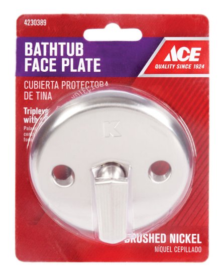 Brushed Nickel Bathtub Face Plate