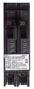 (image for) 20/20 amps Tandem Single Pole Circuit Breaker