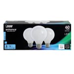 G25 E26 (Medium) LED Bulb Daylight 60W Eqv 3-Pk