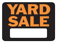 Hy-Glo English Black Garage Sale Sign 8.5 in. H x 12 in. W