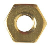 8 in. Brass-Plated Brass SAE Screw Nut 100 pk