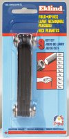 .050" to 3/16" SAE Fold-Up Hex Key Set Multi-Size in