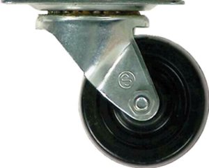 3 in. Dia. Swivel Soft Rubber Caster 175 lb. 1 pk