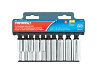 Crescent Assorted Sizes X 1/4 in. drive SAE 6 Point Deep Well So