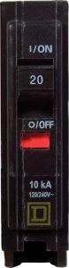 QO 20 amps Plug In Single Pole Circuit Breaker