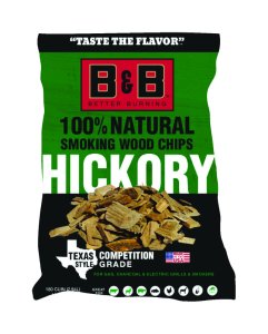 B&B Charcoal All Natural Hickory Wood Smoking Chips 180 cu in