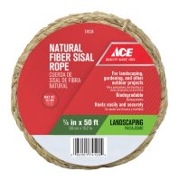1/4 in. Dia. x 50 ft. L Natural Twisted Sisal Rope