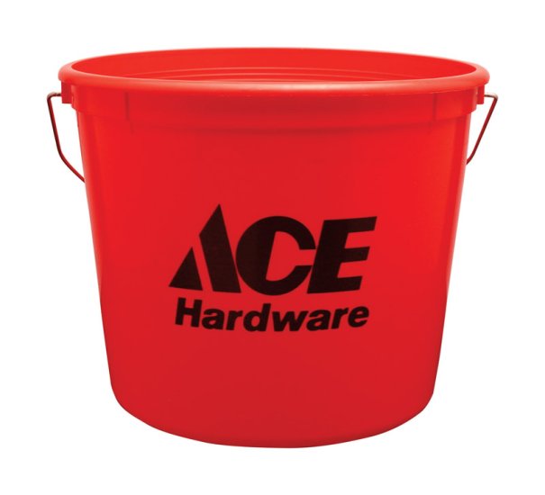 Red 5 qt. Plastic Bucket