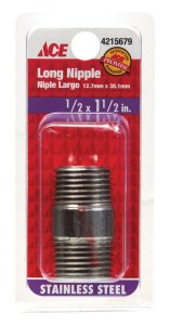 1/2 in. MPT x 1-1/2 in. L Stainless Steel Nipple