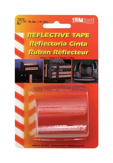 24 in. W x 2 in. L Red Reflective Tape 1 pk