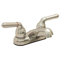 Non-Metallic Faucet with Pop-Up Assembly in Brushed Nickel