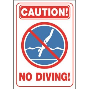 20 in. x 14 in. Pool Signs Pool Accessories and Hardware Caution