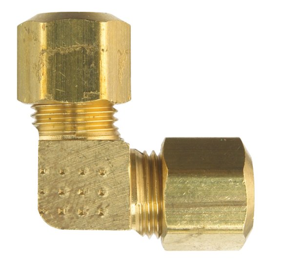 3/8 in. Compression x 3/8 in. Dia. Compression Yellow Brass