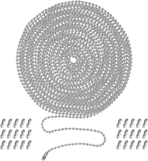 (image for) Stainless Beaded Chain Extension for Fan Switches 236 in. With 30 Connectors