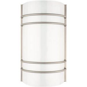 Satin Nickel Indoor LED Quarter Wall Sconce