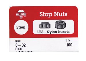 #8-32 Zinc-Plated Steel USS Nut 100 pk