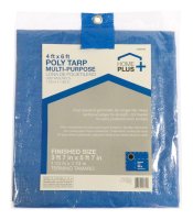 4 ft. W x 6 ft. L Light Duty Polyethylene Tarp Blue