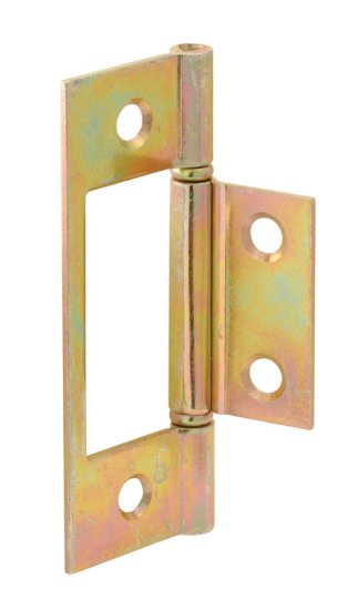 3 in. L Brass-Plated Door Hinge 2 pk